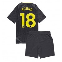 Everton Ashley Young #18 Vonkajší Detský futbalový dres 2024-25 Krátky Rukáv (+ trenírky)